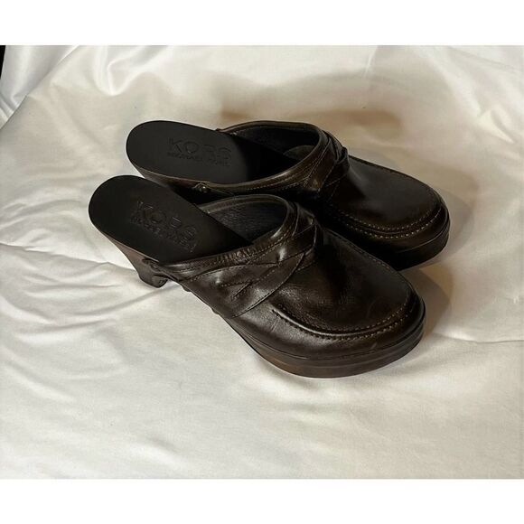 KORS‎ Michael Kors Brown Leather Clog with Braid Size 6M - Picture 3 of 6
